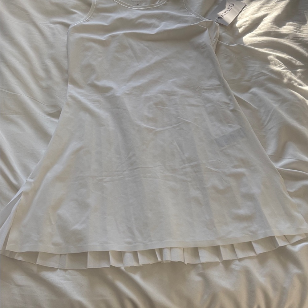 NWT Match Point Pleated Dress White Athletic Dress - Picture 6 of 13
